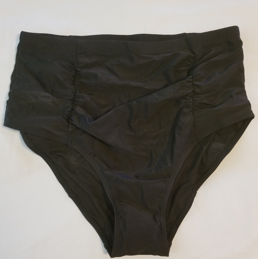 Black high waisted swim bottoms- NWOT